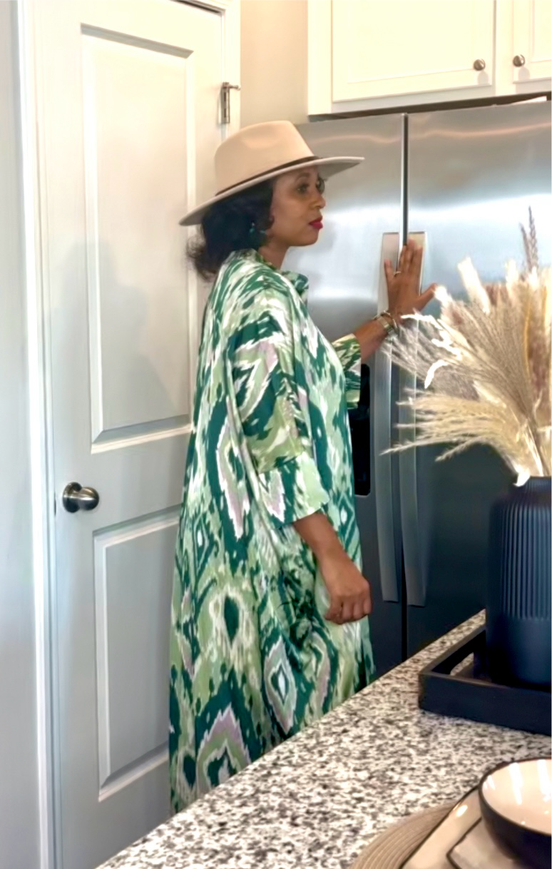 Printed Button Shirt Dress Green