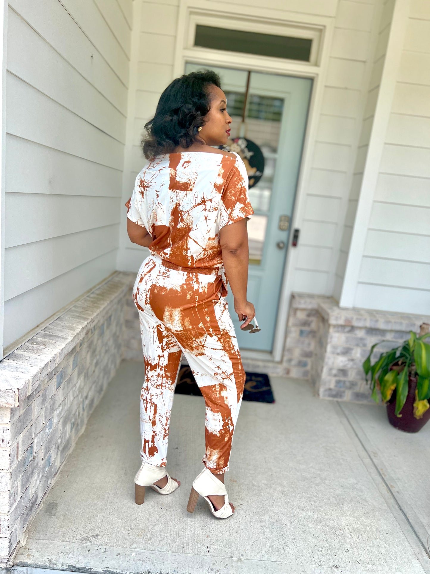 Off the shoulder jumpsuit