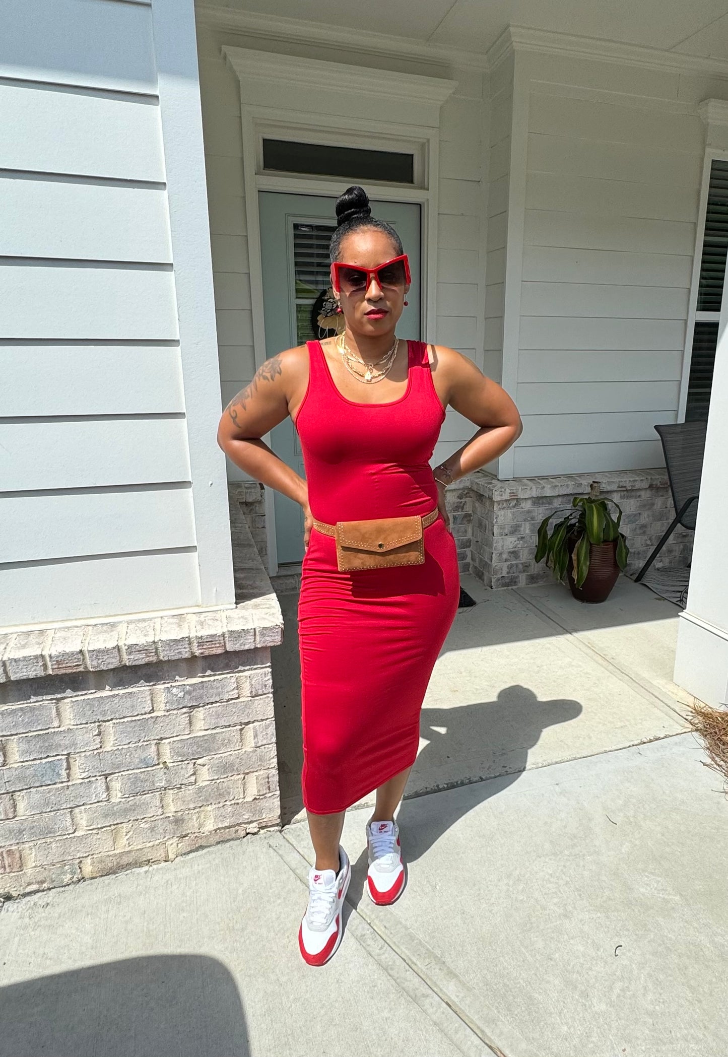 Maxi Tank Dress Red