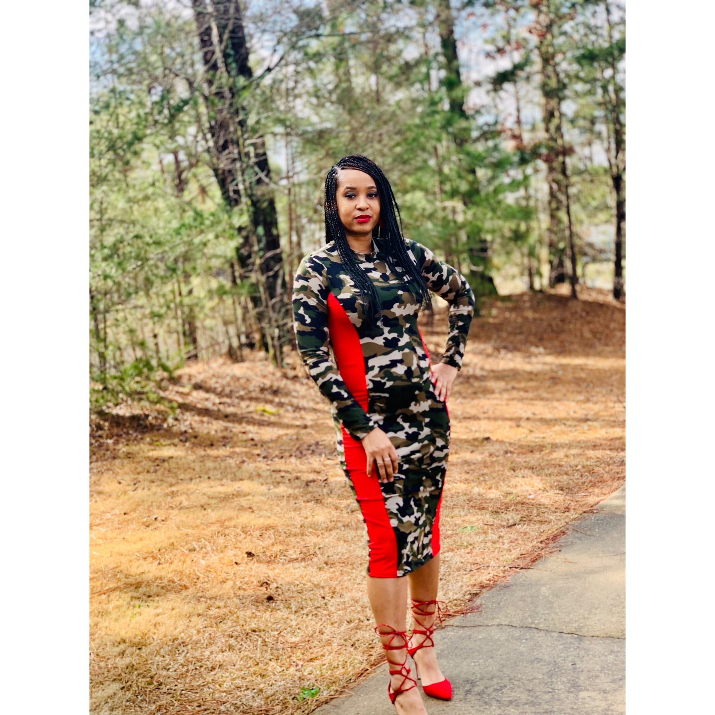 Camouflage Midi Dress