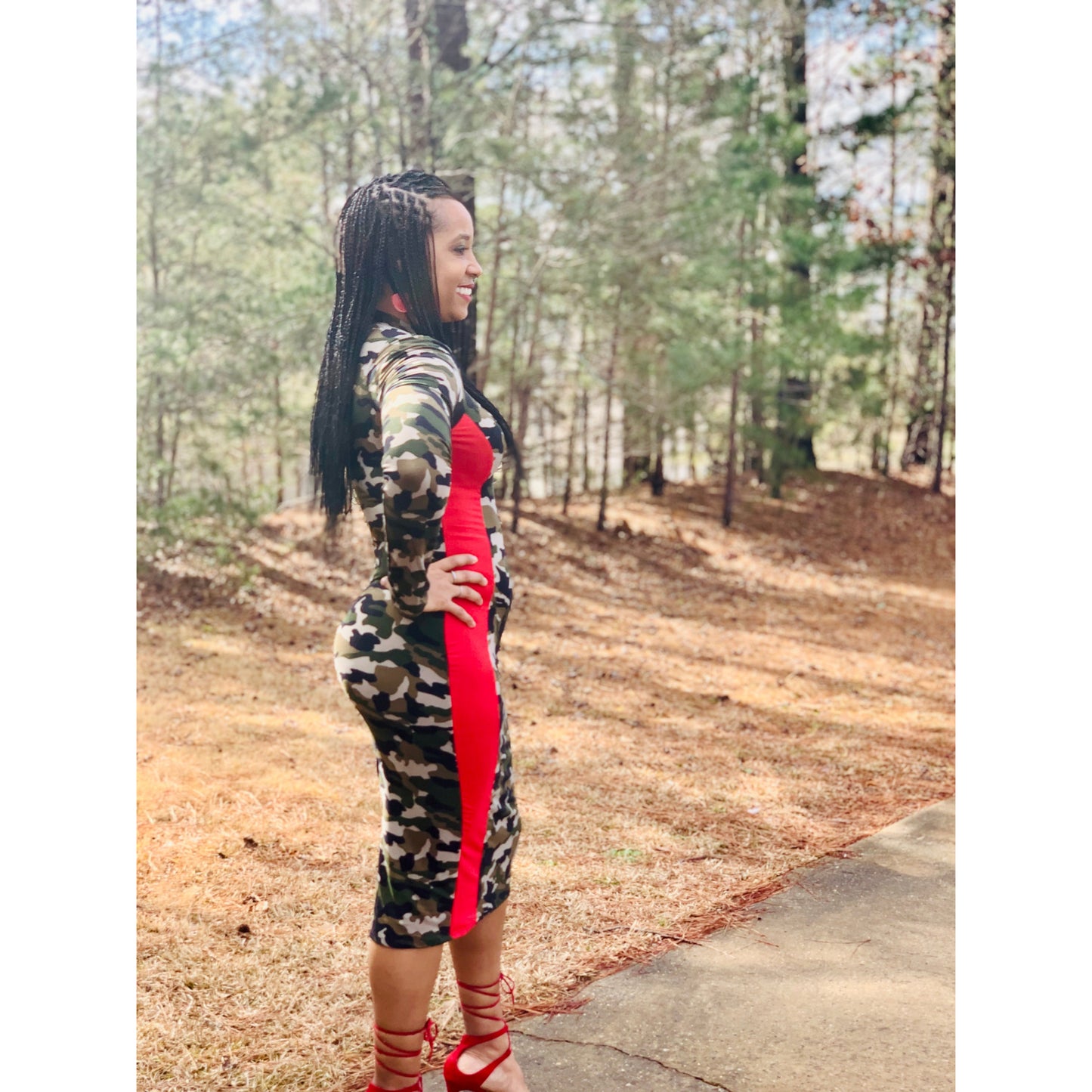 Camouflage Midi Dress