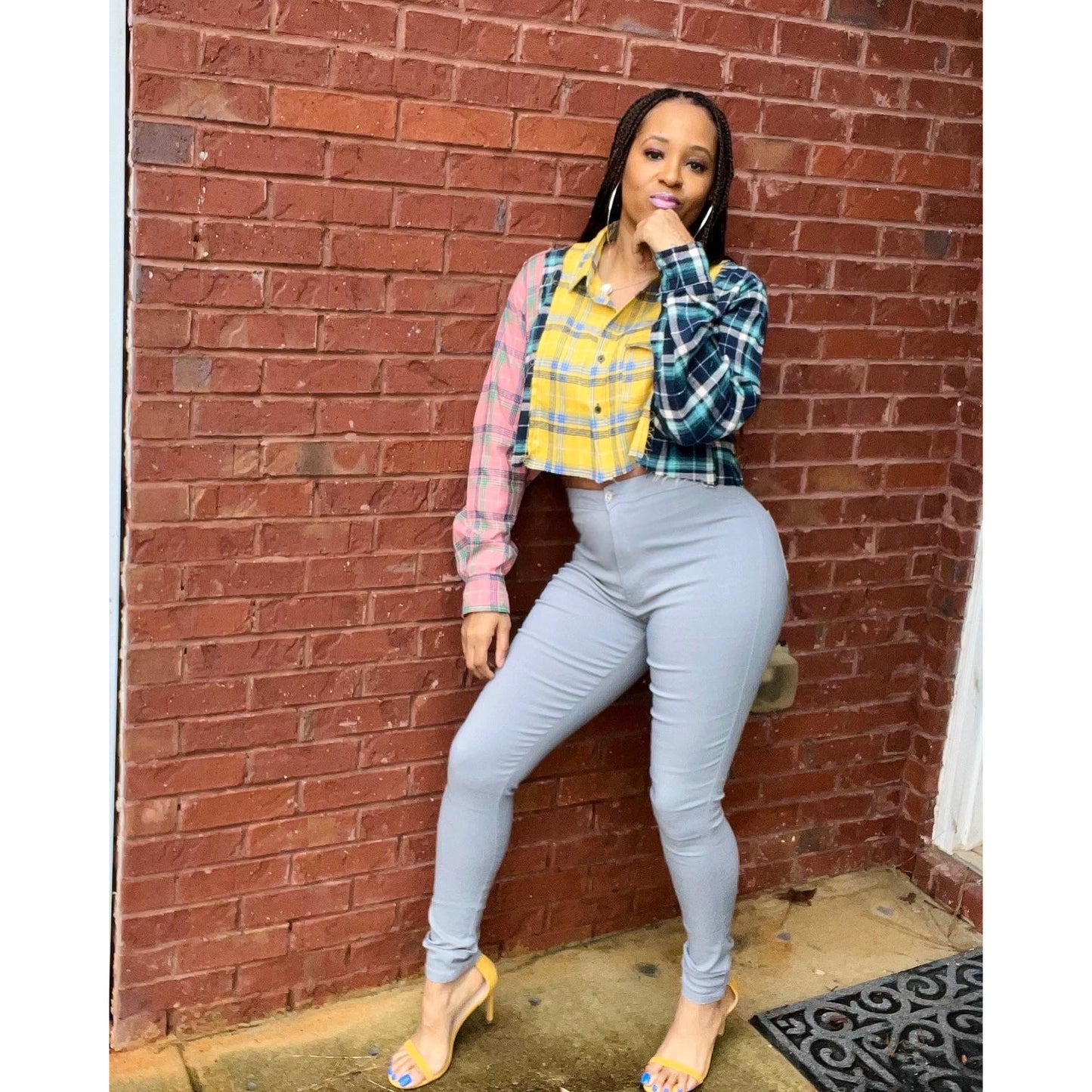 Stretch Skinny Jeans in Grey