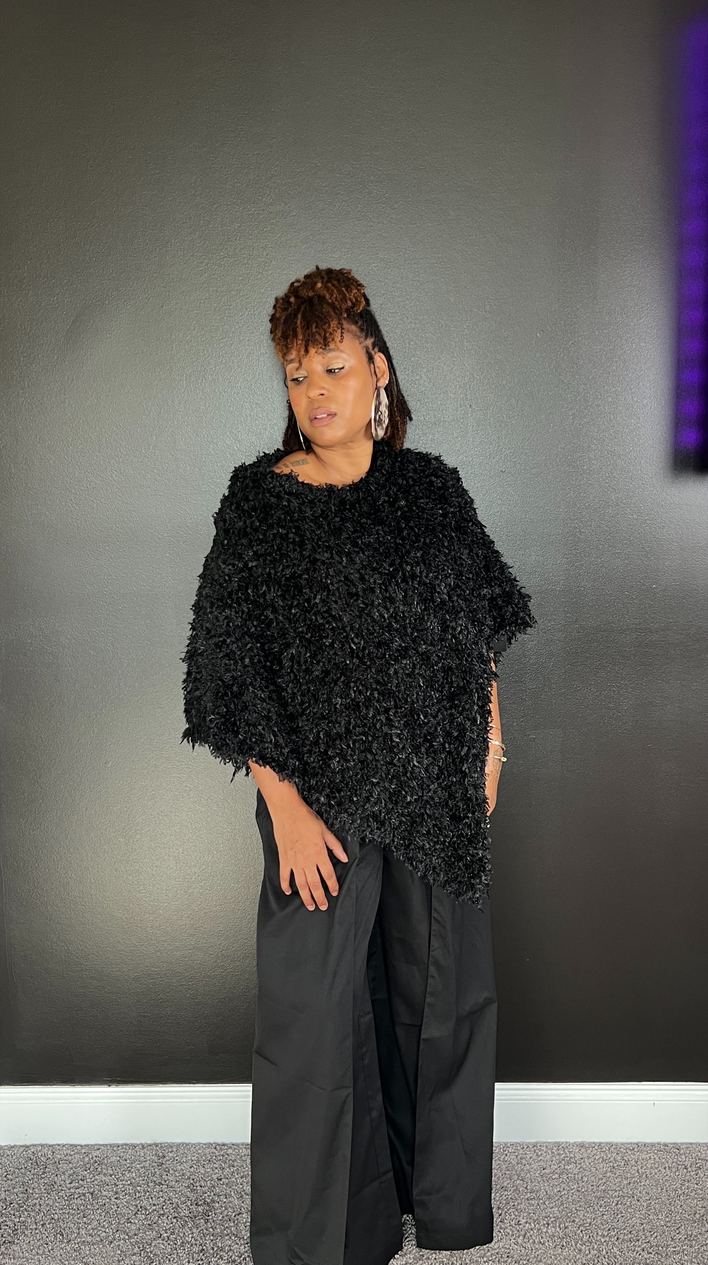 LG Fuzzy Oversized Poncho