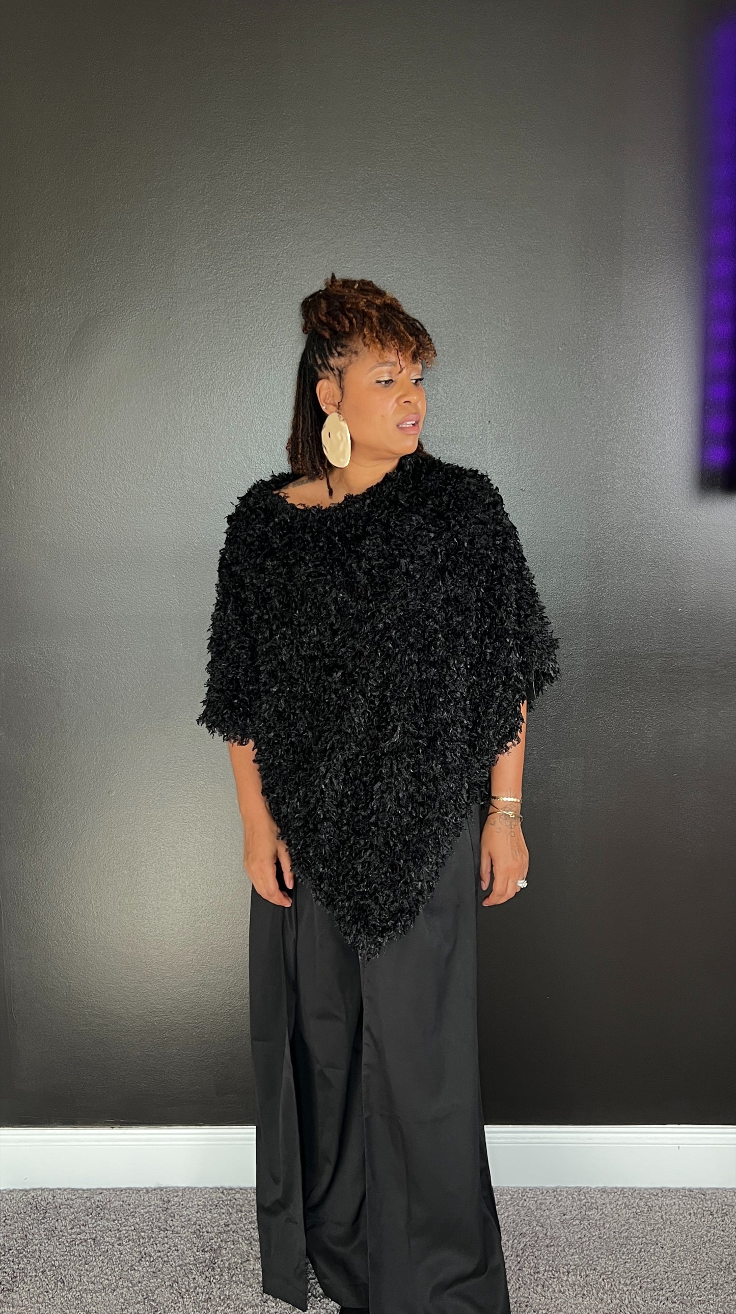 LG Fuzzy Oversized Poncho
