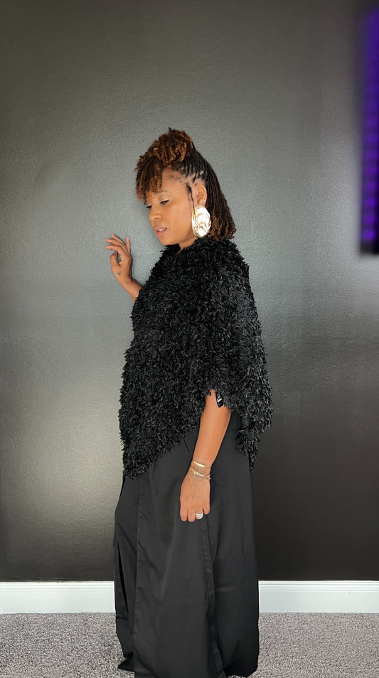 LG Fuzzy Oversized Poncho