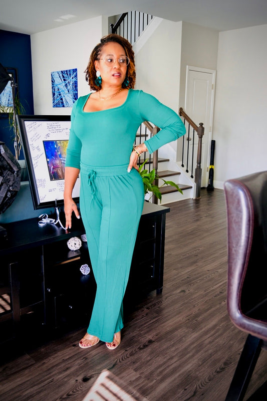 LG Ribbed Bodysuit Pants Set