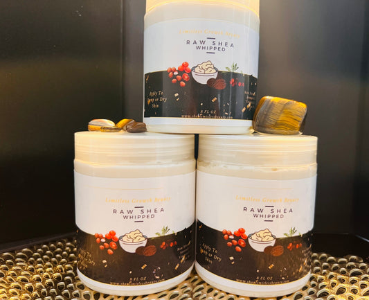 Raw shea whipped body butter