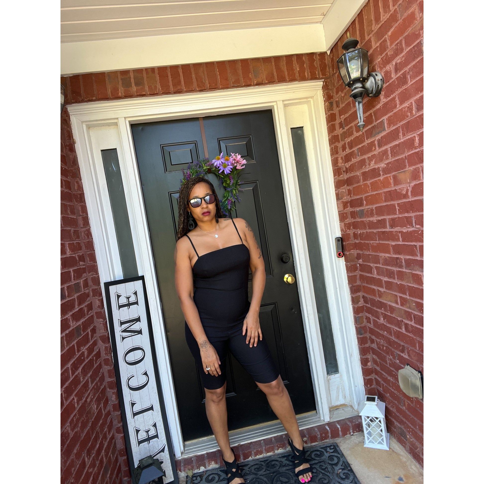 Cami Romper, Black, Spaghetti Straps, Women’s Fashion over 40