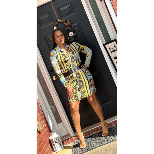 Color Block Long Sleeve Dress, Women over 40 fashion