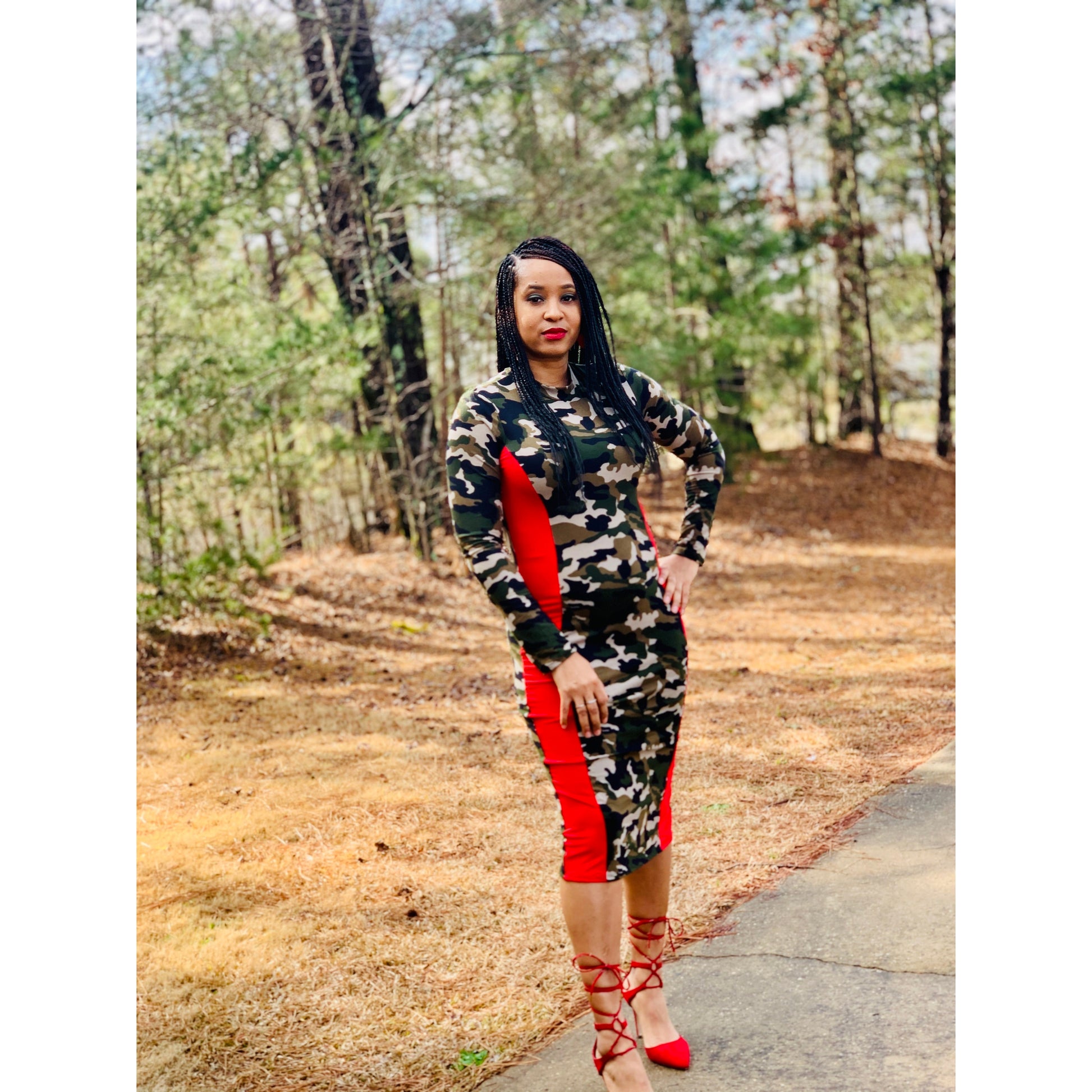 Camouflage Midi Dress