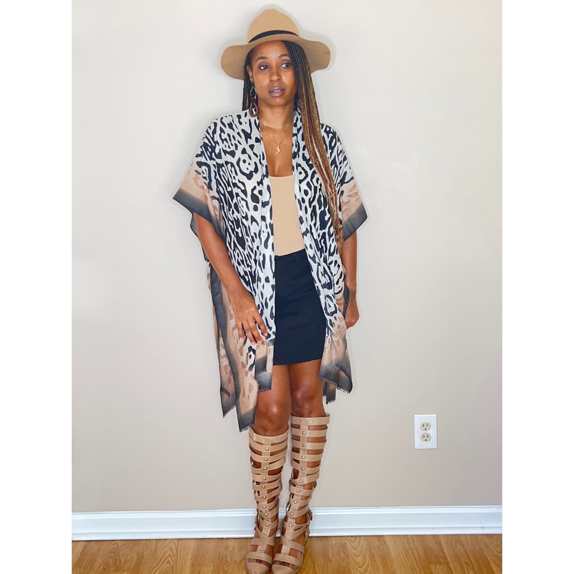 Leopard Print Kimono