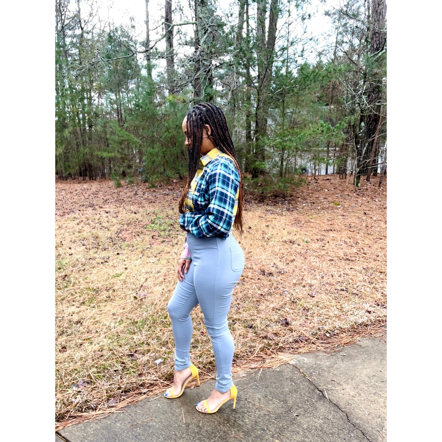 Stretch Skinny Jeans in Grey