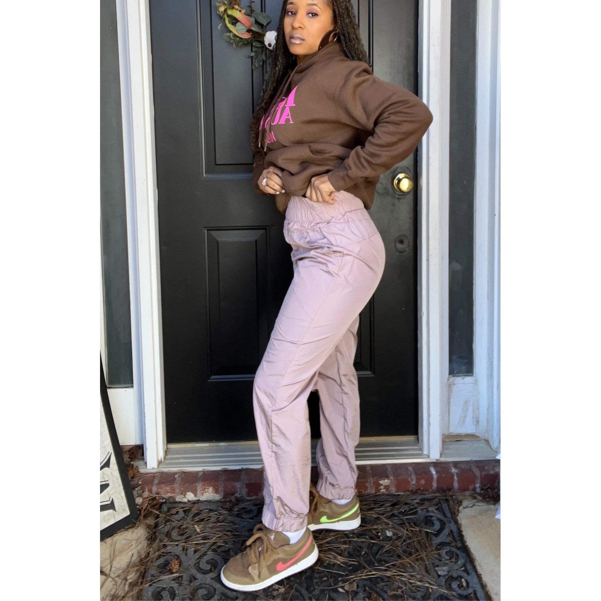 Parachute Jogger Pants in Mauve