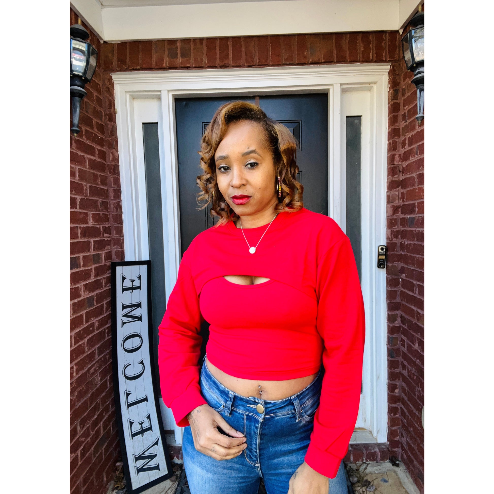  Two Piece Top in Red