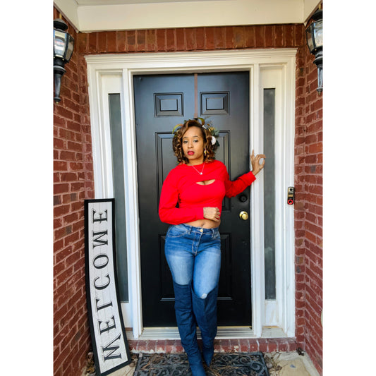  Two Piece Top in Red